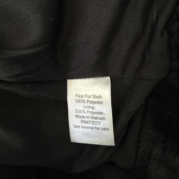 SO Teddy Faux Fur Black Jacket Size 7 - Picture 5 of 5